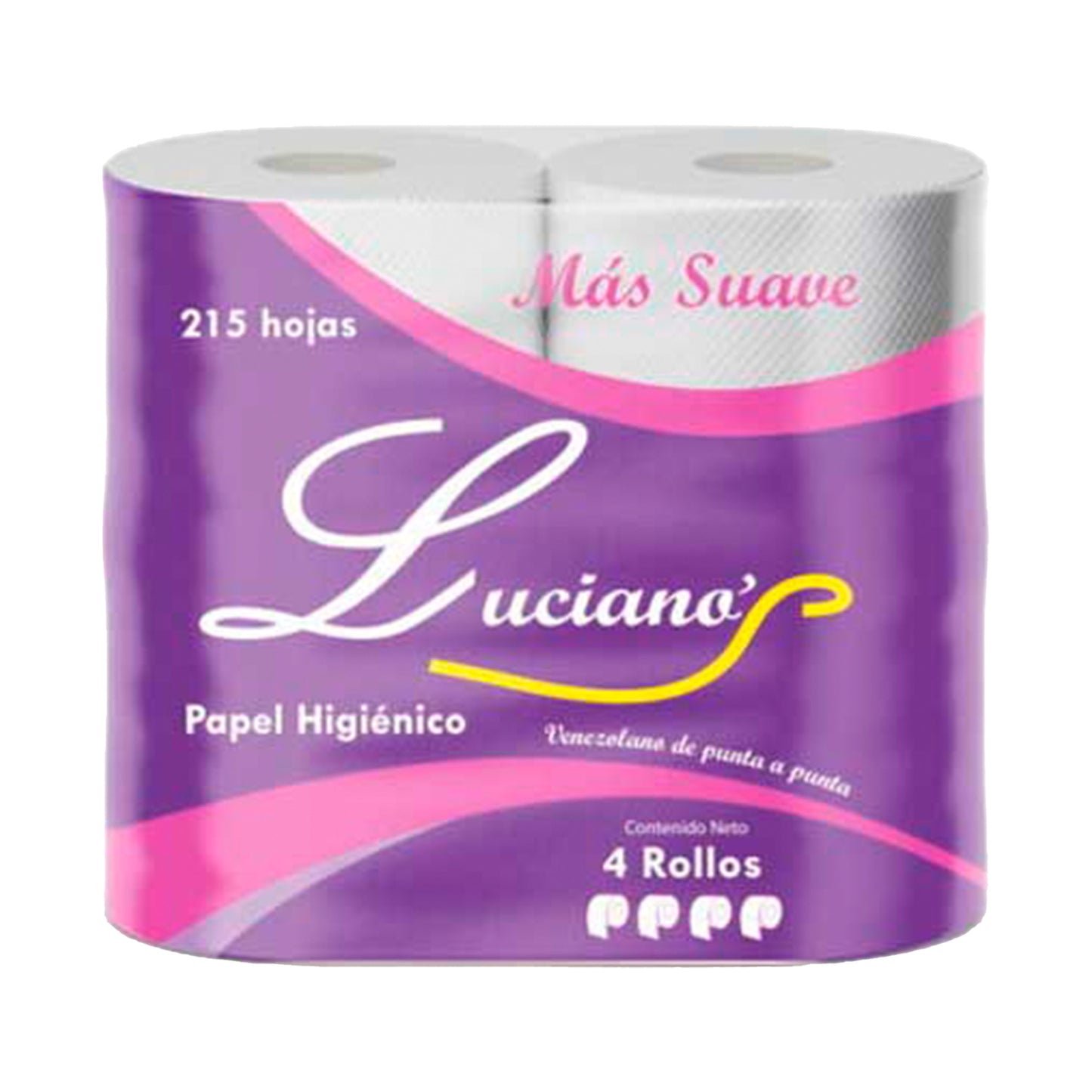 Papel Higiénico Luciano 215 Hojas x 4 Rollos | 12 Unidades