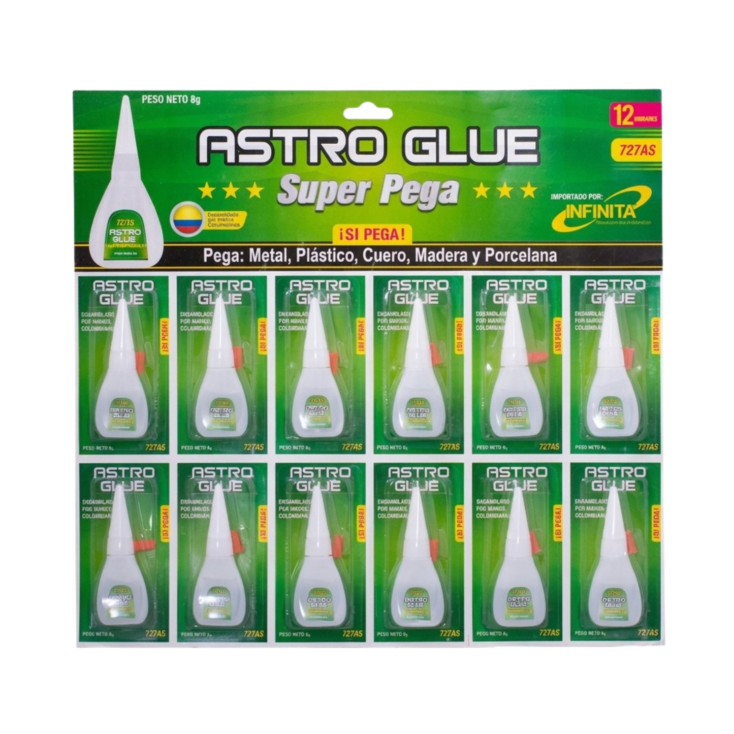 Pegamento Instantáneo Astro Glue 8gr | 12 Unidades