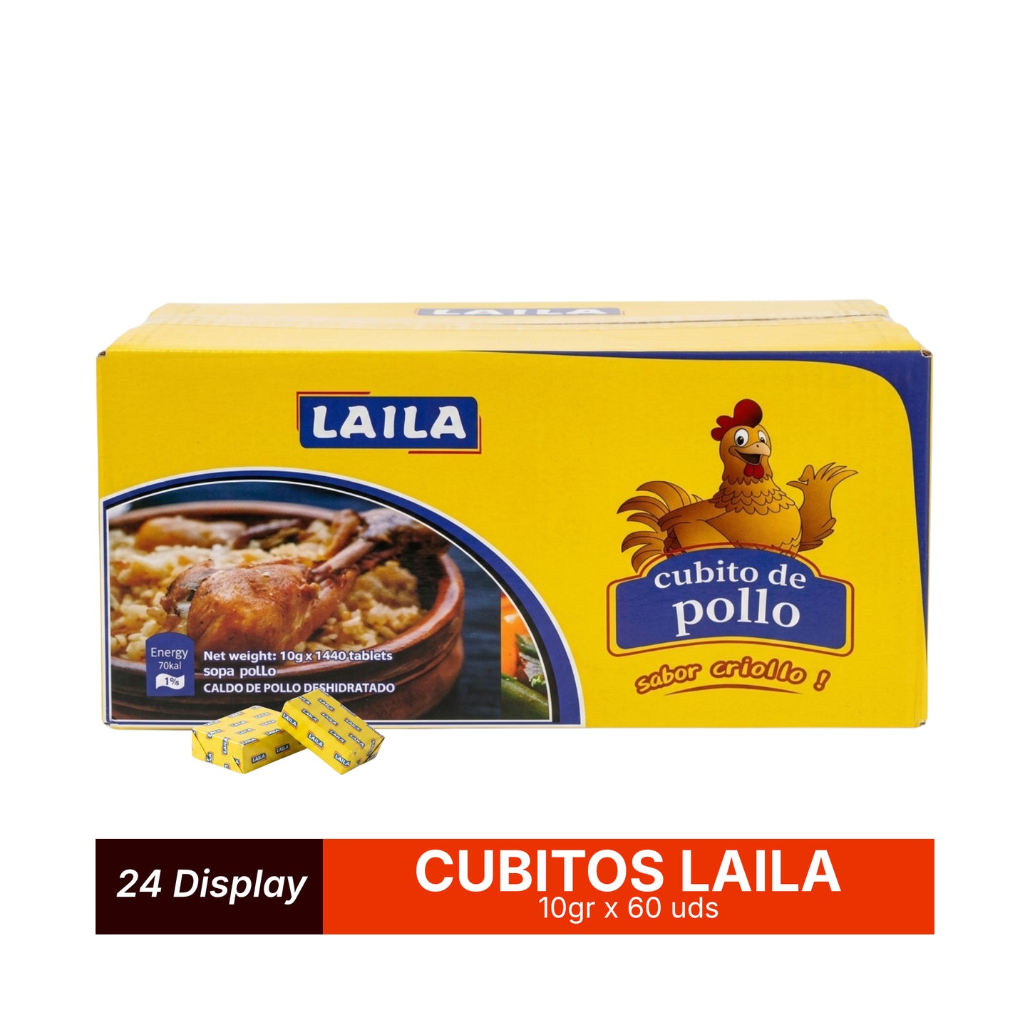 Cubitos Laila 60 uds x 10gr | 24 Unidades