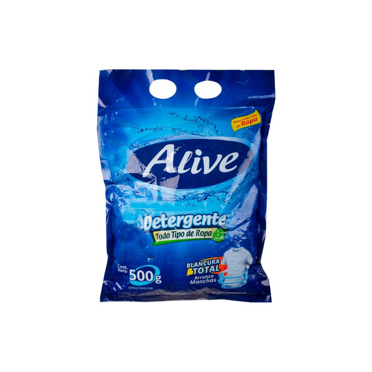 Detergente en Polvo Alive 500gr (Colores) | 24 Unidades