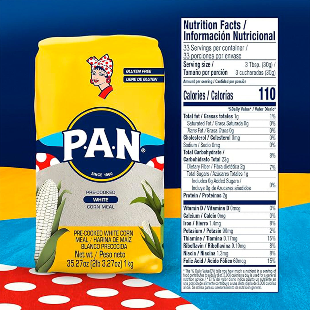 Harina PAN de Maíz Blanco Precocida 1kg | 20 Unidades