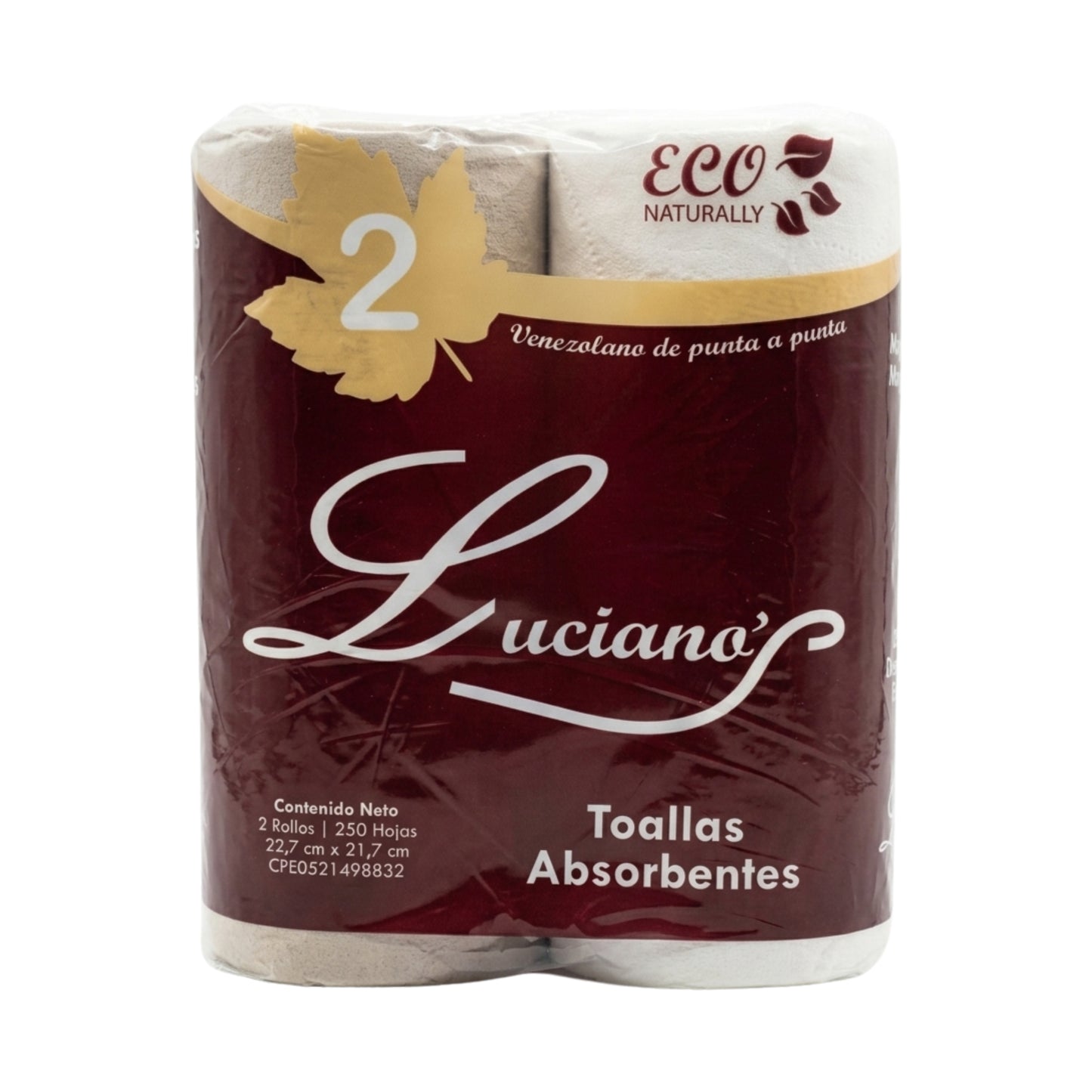 Toallín de Cocina Absorbente Luciano 2 Rollos | 12 Unidades